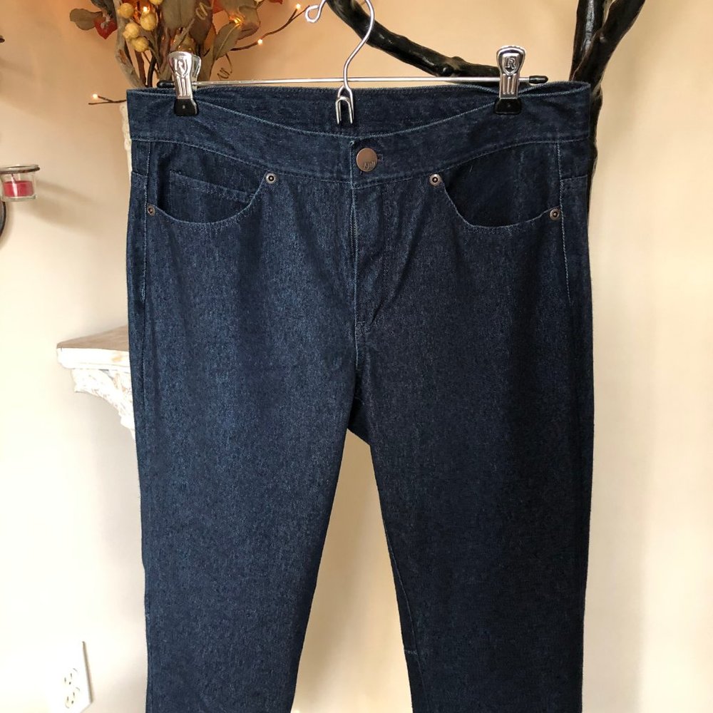 J. Jill women's soft stretch jeggings blue jeans denim 6 crops